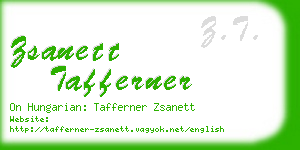 zsanett tafferner business card